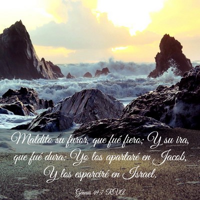 Picture 03 - Génesis 49:7 RVA - Maldito su furor, que fué fiero; Y su ira, que - Bible Verse Picture