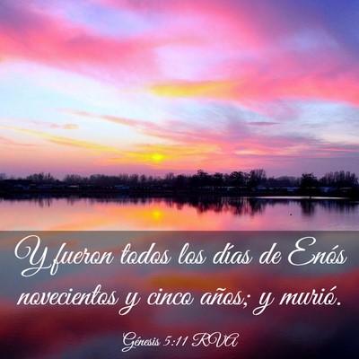 Picture 03 - Génesis 5:11 RVA - Y fueron todos los días de Enós novecientos y - Bible Verse Picture