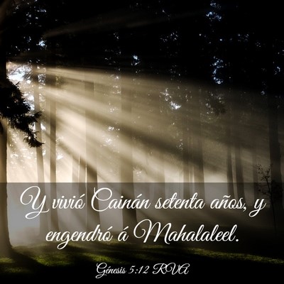 Picture 03 - Génesis 5:12 RVA - Y vivió Cainán setenta años, y engendró á - Bible Verse Picture