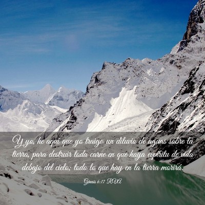 Picture 03 - Génesis 6:17 RVA - Y yo, he aquí que yo traigo un diluvio de aguas - Bible Verse Picture