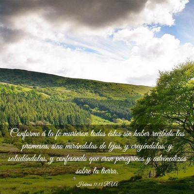 Picture 03 - Hebreos 11:13 RVA - Conforme á la fe murieron todos éstos sin haber - Bible Verse Picture