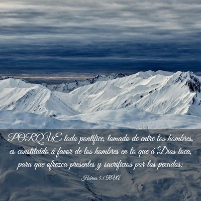 Picture 03 - Hebreos 5:1 RVA - PORQUE todo pontífice, tomado de entre los - Bible Verse Picture
