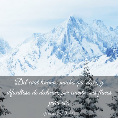 Picture 03 - Hebreos 5:11 RVA - Del cual tenemos mucho que decir, y dificultoso - Bible Verse Picture