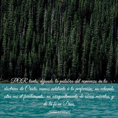 Picture 03 - Hebreos 6:1 RVA - POR tanto, dejando la palabra del comienzo en la - Bible Verse Picture