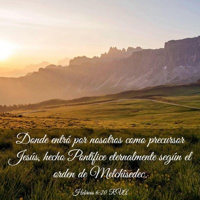 Picture 03 - Hebreos 6:20 RVA - Donde entró por nosotros como precursor Jesús, - Bible Verse Picture