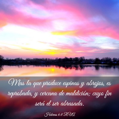 Picture 03 - Hebreos 6:8 RVA - Mas la que produce espinas y abrojos, es - Bible Verse Picture