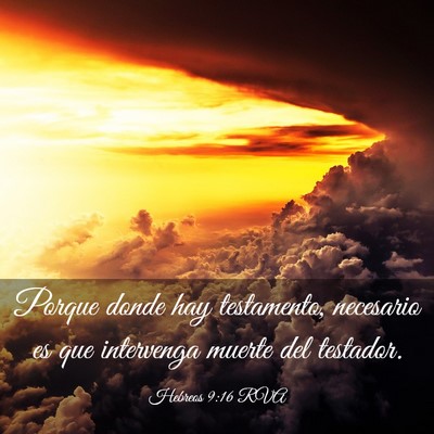 Picture 03 - Hebreos 9:16 RVA - Porque donde hay testamento, necesario es que - Bible Verse Picture