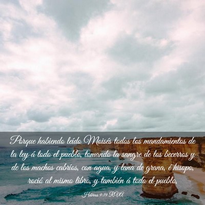 Picture 03 - Hebreos 9:19 RVA - Porque habiendo leído Moisés todos los - Bible Verse Picture