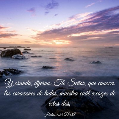 Picture 03 - Hechos 1:24 RVA - Y orando, dijeron: Tú, Señor, que conoces los - Bible Verse Picture