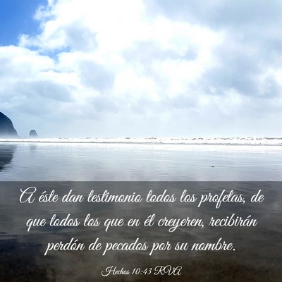 Picture 03 - Hechos 10:43 RVA - A éste dan testimonio todos los profetas, de que - Bible Verse Picture