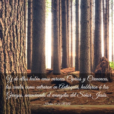 Picture 03 - Hechos 11:20 RVA - Y de ellos había unos varones Ciprios y - Bible Verse Picture