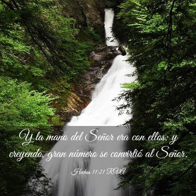 Picture 03 - Hechos 11:21 RVA - Y la mano del Señor era con ellos: y creyendo, - Bible Verse Picture