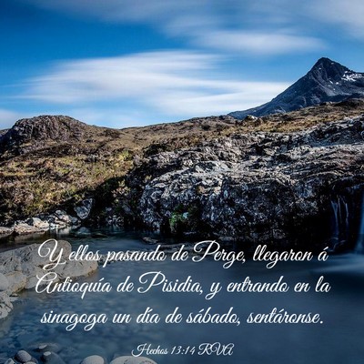 Picture 03 - Hechos 13:14 RVA - Y ellos pasando de Perge, llegaron á Antioquía - Bible Verse Picture