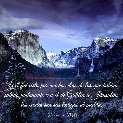 Picture 03 - Hechos 13:31 RVA - Y él fué visto por muchos días de los que - Bible Verse Picture