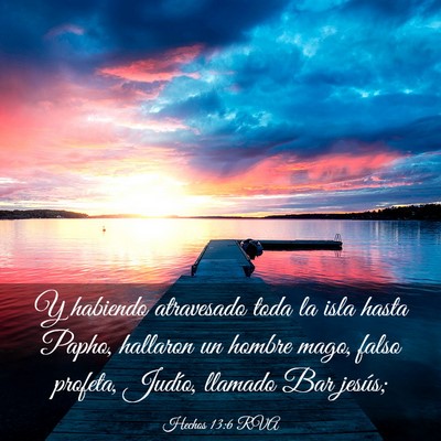 Picture 03 - Hechos 13:6 RVA - Y habiendo atravesado toda la isla hasta Papho, - Bible Verse Picture
