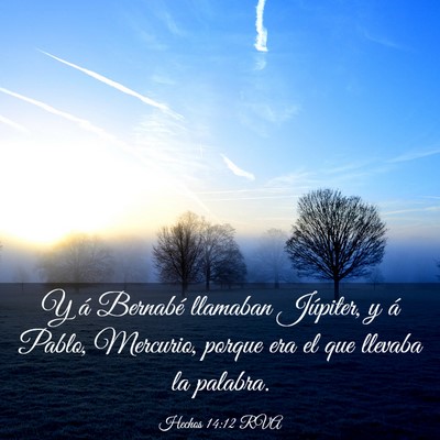 Picture 03 - Hechos 14:12 RVA - Y á Bernabé llamaban Júpiter, y á Pablo, - Bible Verse Picture