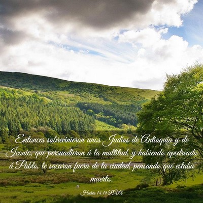 Picture 03 - Hechos 14:19 RVA - Entonces sobrevinieron unos Judíos de Antioquía - Bible Verse Picture