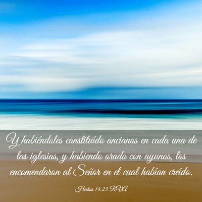 Picture 03 - Hechos 14:23 RVA - Y habiéndoles constituído ancianos en cada una - Bible Verse Picture