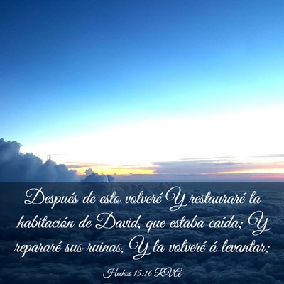 Picture 03 - Hechos 15:16 RVA - Después de esto volveré Y restauraré la - Bible Verse Picture