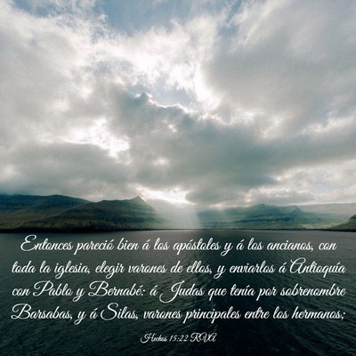 Picture 03 - Hechos 15:22 RVA - Entonces pareció bien á los apóstoles y á los - Bible Verse Picture