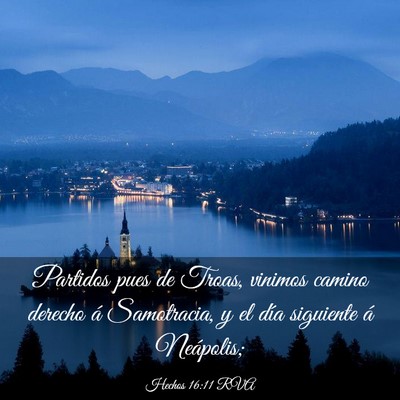 Picture 03 - Hechos 16:11 RVA - Partidos pues de Troas, vinimos camino derecho á - Bible Verse Picture
