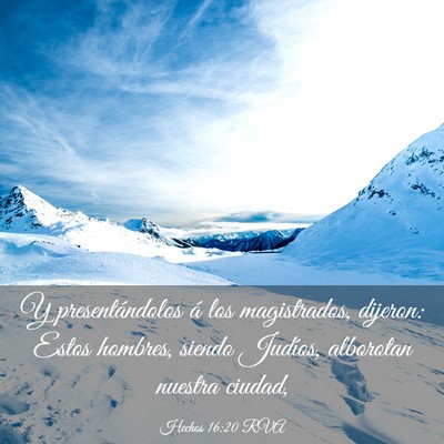 Picture 03 - Hechos 16:20 RVA - Y presentándolos á los magistrados, dijeron: - Bible Verse Picture