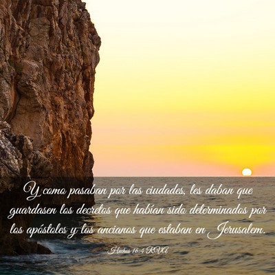 Picture 03 - Hechos 16:4 RVA - Y como pasaban por las ciudades, les daban que - Bible Verse Picture
