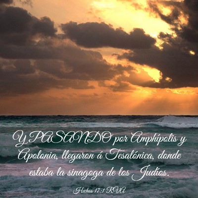 Picture 03 - Hechos 17:1 RVA - Y PASANDO por Amphípolis y Apolonia, llegaron á - Bible Verse Picture