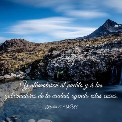 Picture 03 - Hechos 17:8 RVA - Y alborotaron al pueblo y á los gobernadores de - Bible Verse Picture