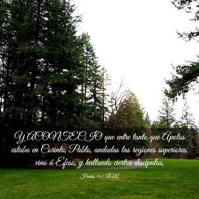 Picture 03 - Hechos 19:1 RVA - Y ACONTECIO que entre tanto que Apolos estaba en - Bible Verse Picture