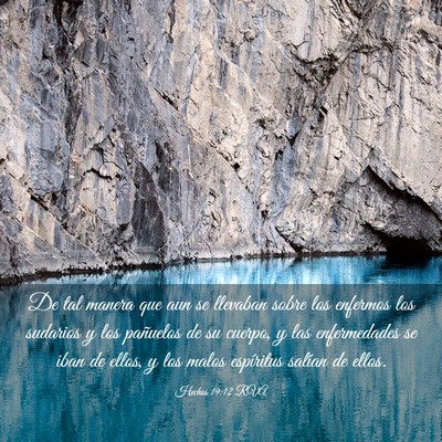 Picture 03 - Hechos 19:12 RVA - De tal manera que aun se llevaban sobre los - Bible Verse Picture
