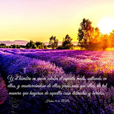 Picture 03 - Hechos 19:16 RVA - Y el hombre en quien estaba el espíritu malo, - Bible Verse Picture