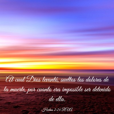 Picture 03 - Hechos 2:24 RVA - Al cual Dios levantó, sueltos los dolores de la - Bible Verse Picture