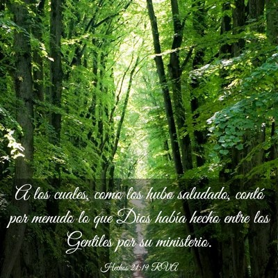 Picture 03 - Hechos 21:19 RVA - A los cuales, como los hubo saludado, contó por - Bible Verse Picture