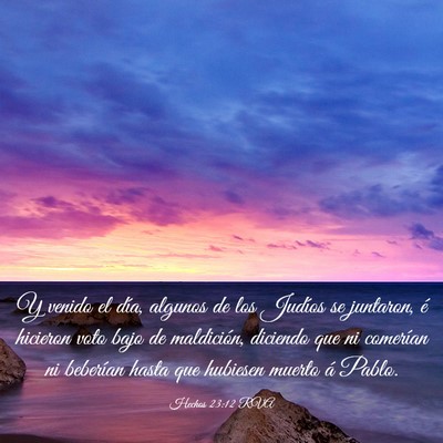 Picture 03 - Hechos 23:12 RVA - Y venido el día, algunos de los Judíos se - Bible Verse Picture