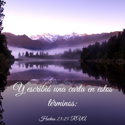 Picture 03 - Hechos 23:25 RVA - Y escribió una carta en estos - Bible Verse Picture