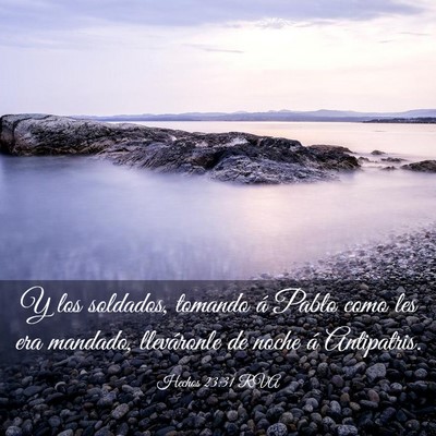 Picture 03 - Hechos 23:31 RVA - Y los soldados, tomando á Pablo como les era - Bible Verse Picture