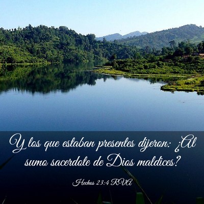 Picture 03 - Hechos 23:4 RVA - Y los que estaban presentes dijeron: ¿Al sumo - Bible Verse Picture