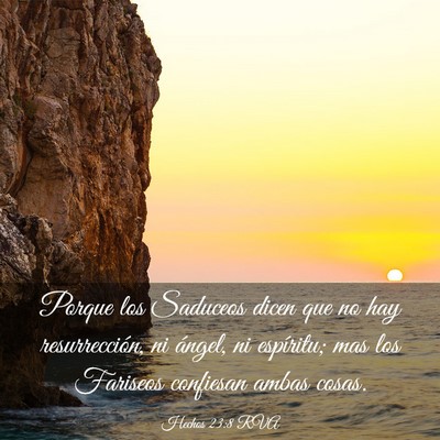 Picture 03 - Hechos 23:8 RVA - Porque los Saduceos dicen que no hay - Bible Verse Picture