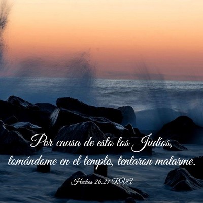 Picture 03 - Hechos 26:21 RVA - Por causa de esto los Judíos, tomándome en el - Bible Verse Picture