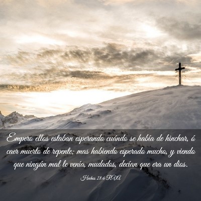 Picture 03 - Hechos 28:6 RVA - Empero ellos estaban esperando cuándo se había - Bible Verse Picture
