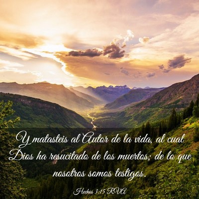 Picture 03 - Hechos 3:15 RVA - Y matasteis al Autor de la vida, al cual Dios ha - Bible Verse Picture