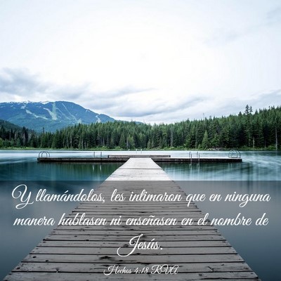 Picture 03 - Hechos 4:18 RVA - Y llamándolos, les intimaron que en ninguna - Bible Verse Picture