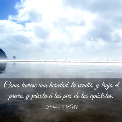 Picture 03 - Hechos 4:37 RVA - Como tuviese una heredad, la vendió, y trajo el - Bible Verse Picture