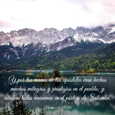 Picture 03 - Hechos 5:12 RVA - Y por las manos de los apóstoles eran hechos - Bible Verse Picture