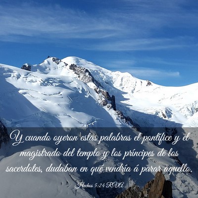 Picture 03 - Hechos 5:24 RVA - Y cuando oyeron estas palabras el pontífice y el - Bible Verse Picture