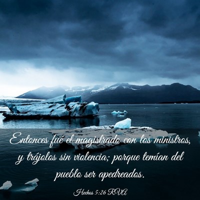 Picture 03 - Hechos 5:26 RVA - Entonces fué el magistrado con los ministros, y - Bible Verse Picture