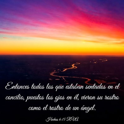 Picture 03 - Hechos 6:15 RVA - Entonces todos los que estaban sentados en el - Bible Verse Picture