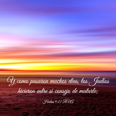 Picture 03 - Hechos 9:23 RVA - Y como pasaron muchos días, los Judíos hicieron - Bible Verse Picture