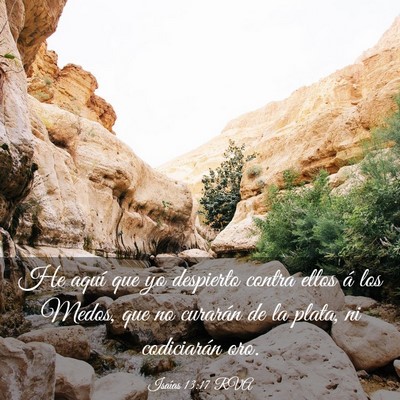 Picture 03 - Isaías 13:17 RVA - He aquí que yo despierto contra ellos á los - Bible Verse Picture